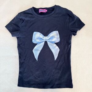 Edikted Navy Tee with Bow